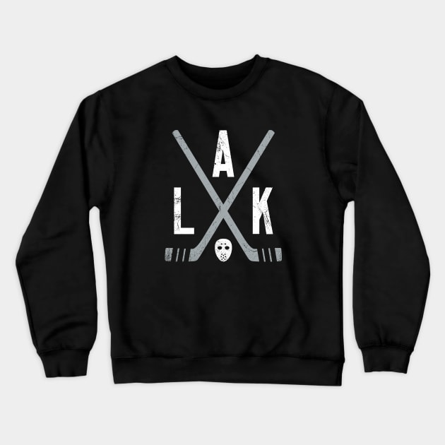 LAK Retro Sticks - Black Crewneck Sweatshirt by KFig21